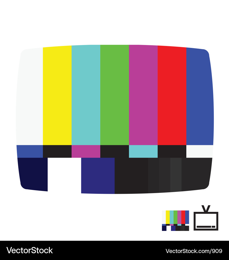 SMPTE Color Bars Test Pattern vector image