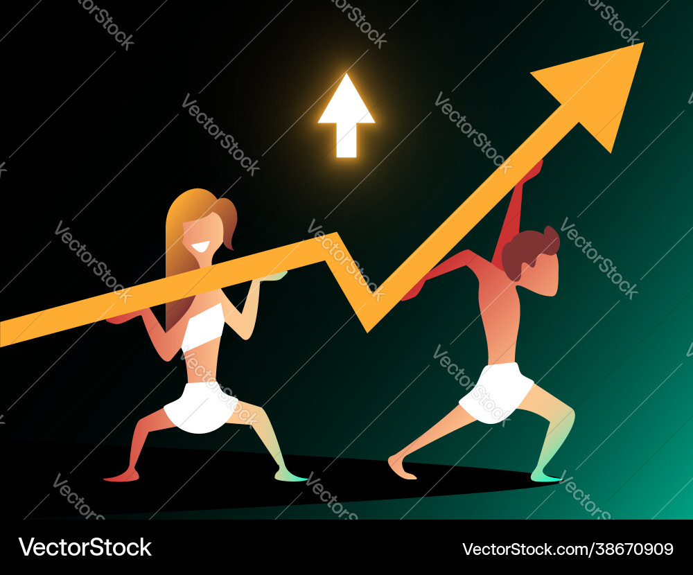 Teamwork composition in gradient style Teamwork composition in gradient style Vector Image