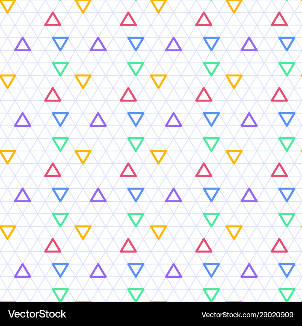 Triangle seamless background with shapes vector image