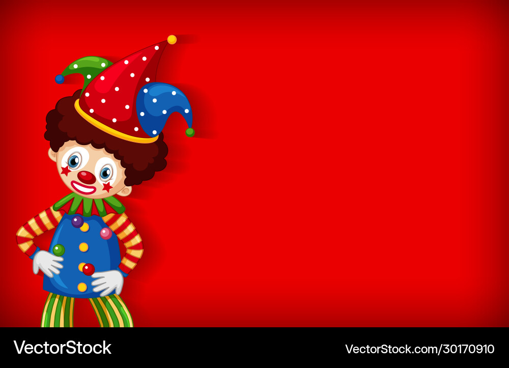 Background template design with happy clown Background template design with happy clown vector image