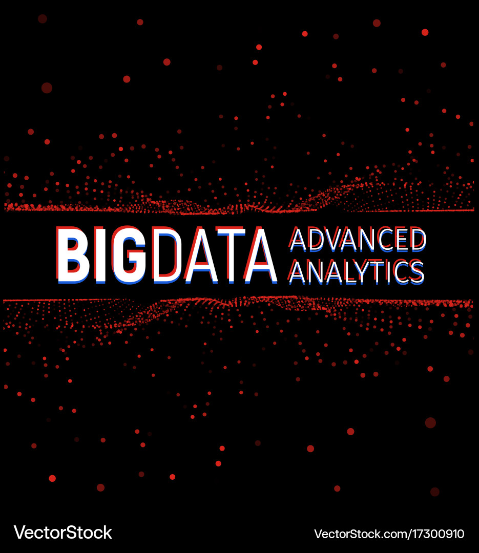 Big data abstract visualization lines Vector Image