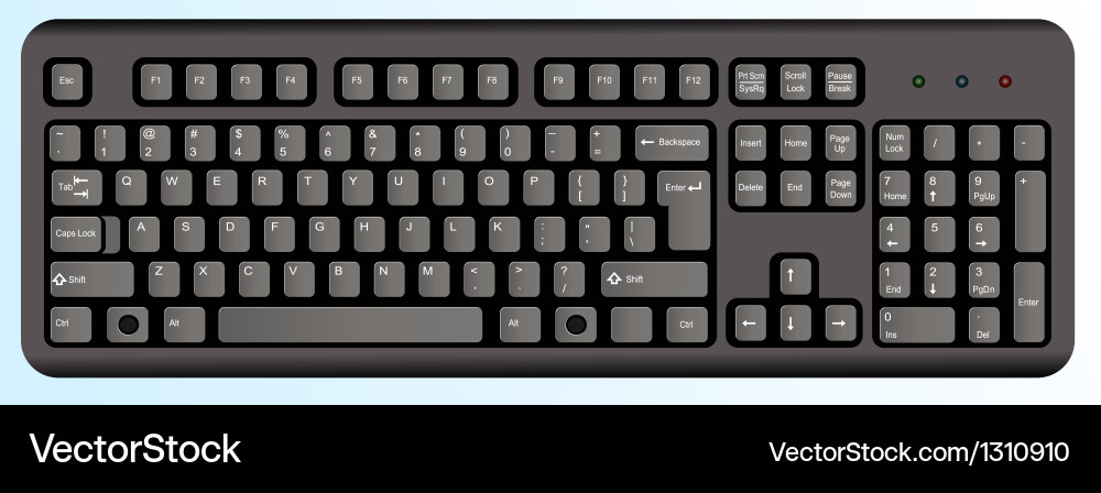 Black Computer Keyboard vector image