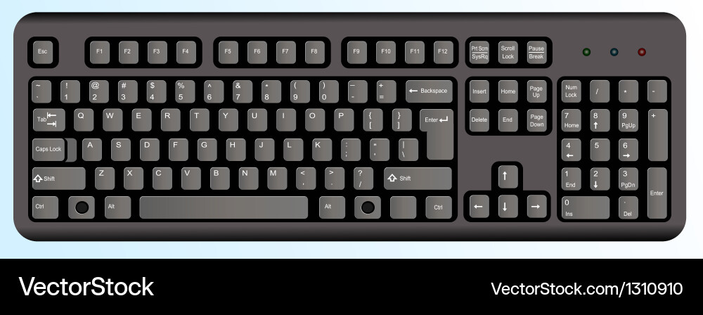 Black computer keyboard