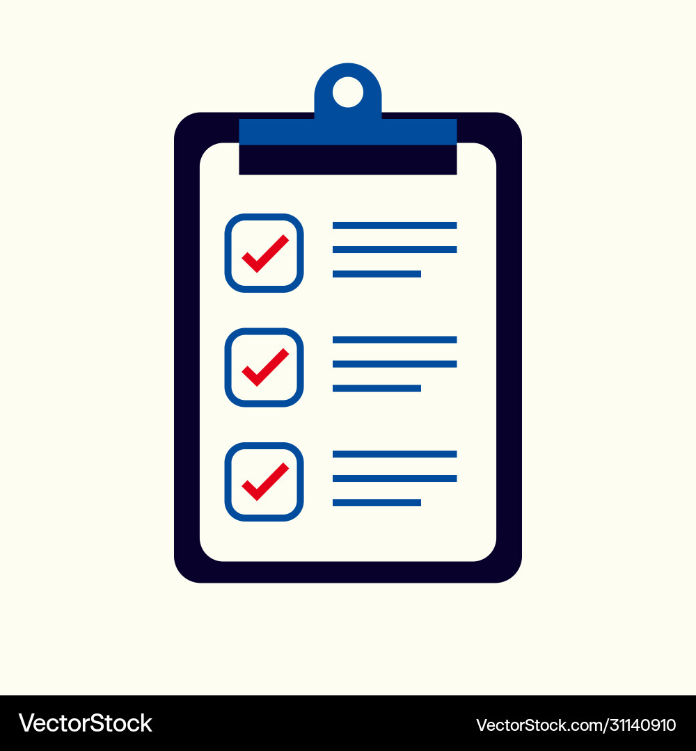Check list icon clipboard tick mark Check list icon clipboard tick mark vector image