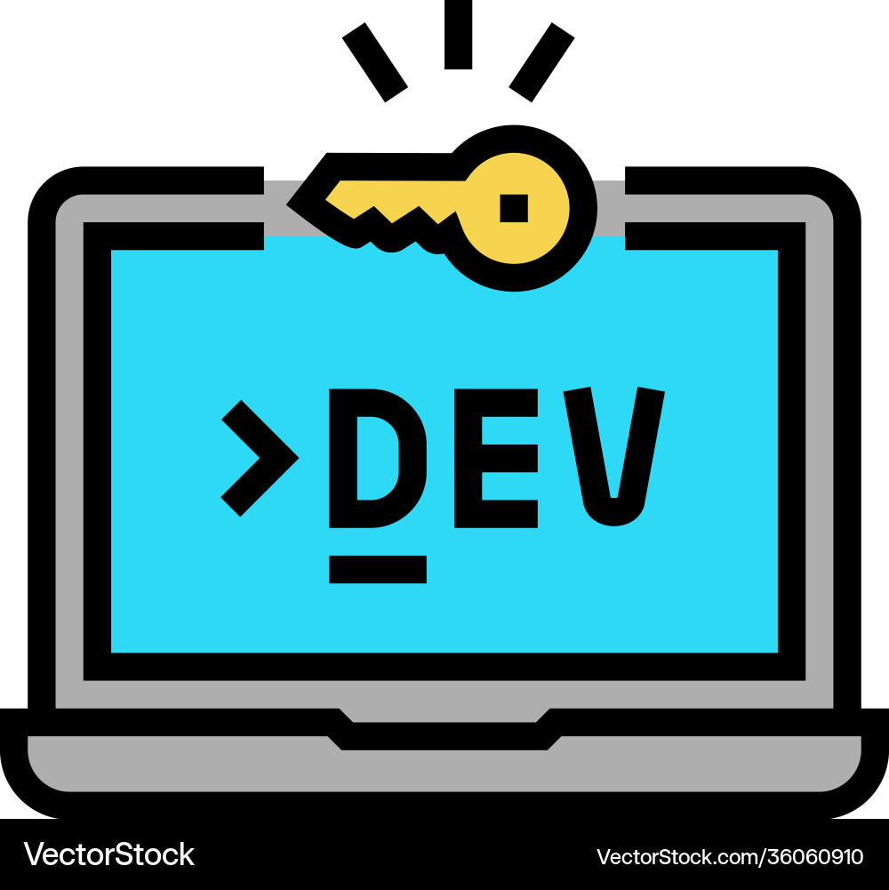 Development computer software color icon Vector Image