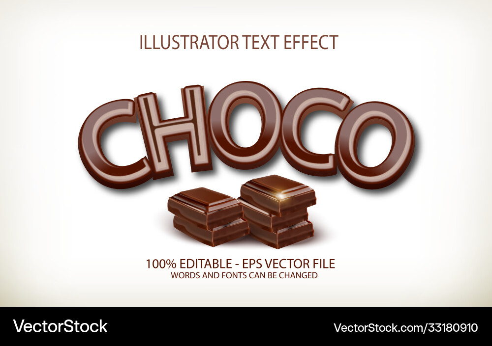 Editable text style effect typography template vector image