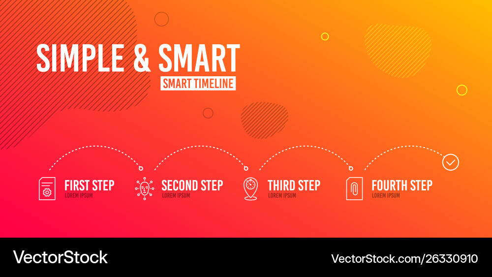 Face biometrics file settings and timer icons set Face biometrics file settings and timer icons set vector image