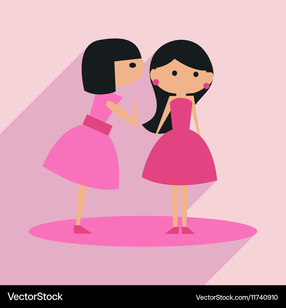 Flat with shadow icon and mobile application Vector Image