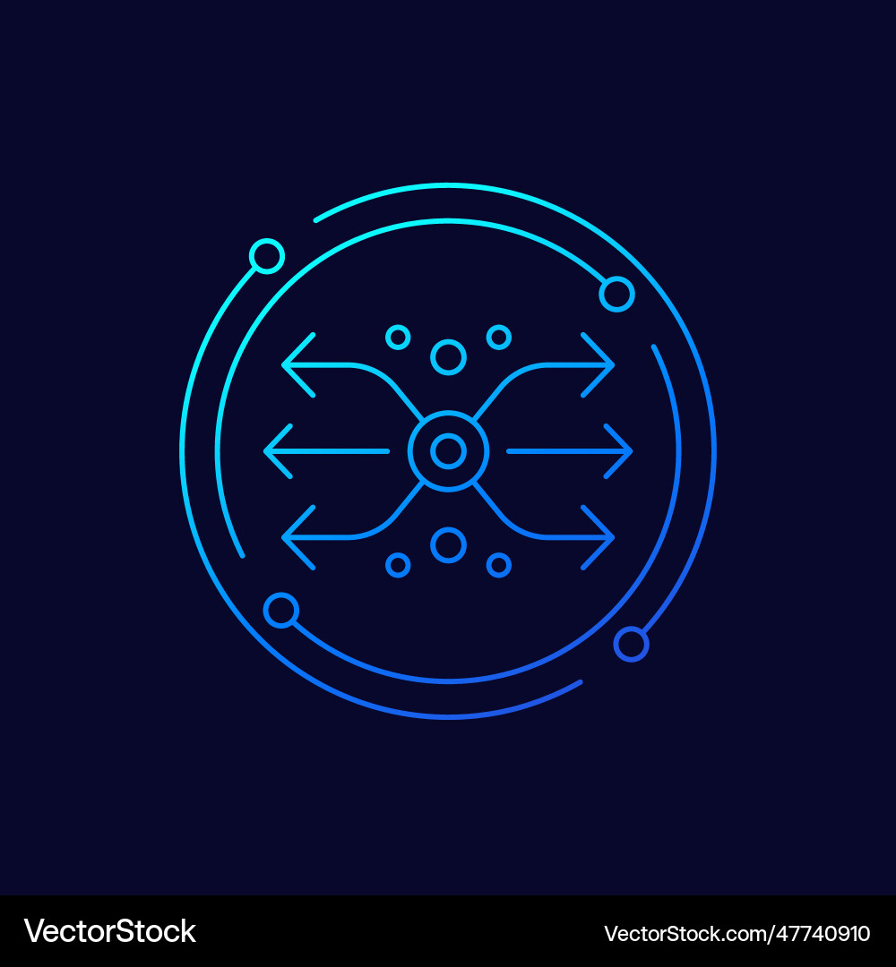 Flexibility Icon - Linear Style vector image