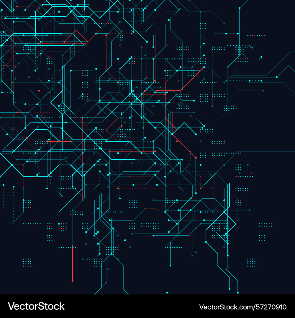 Futuristic neural circuit board design Futuristic neural circuit board design vector image