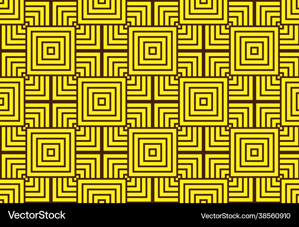Geometric pattern seamless brown rectangular Vector Image