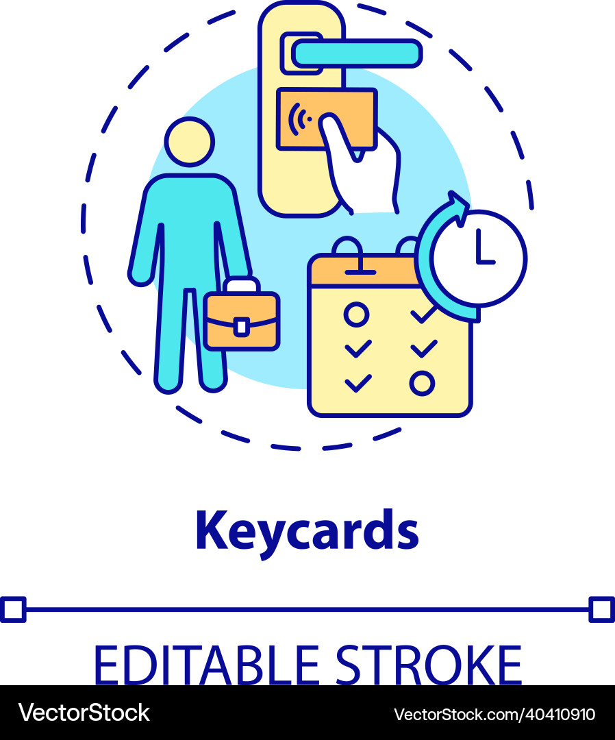 Keycard Access Control Icon Vector Image