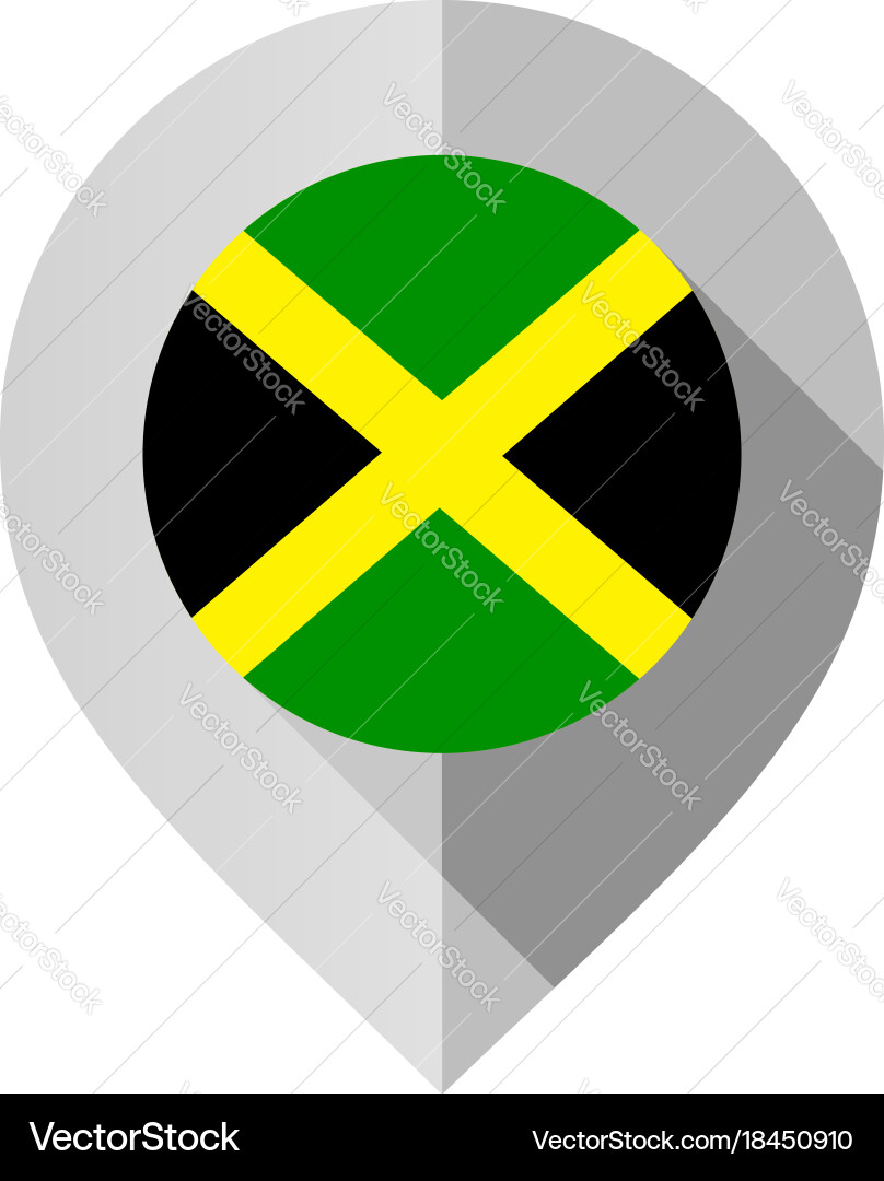 Marker with flag for map Vector Image