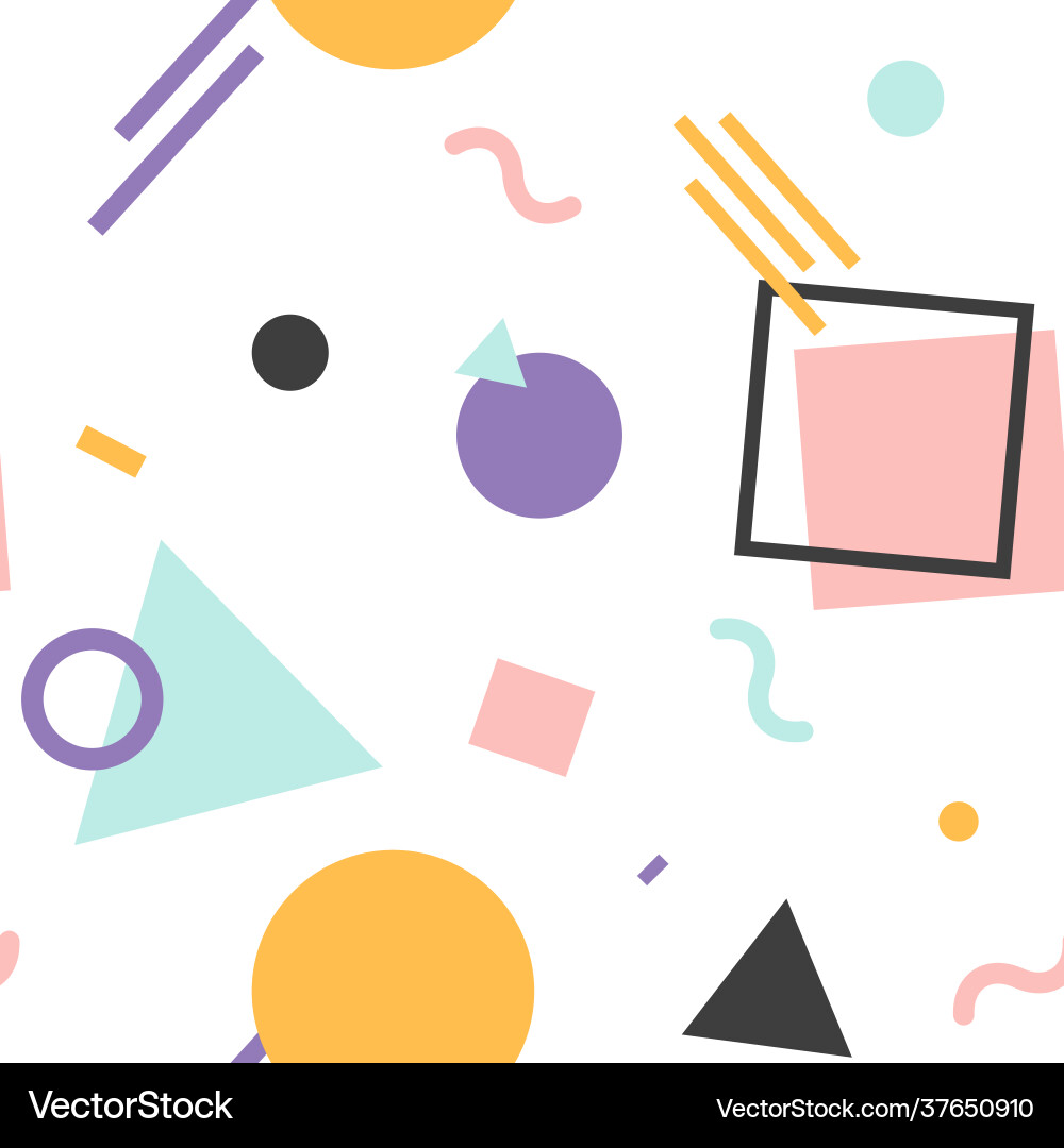 Memphis pattern background vector image