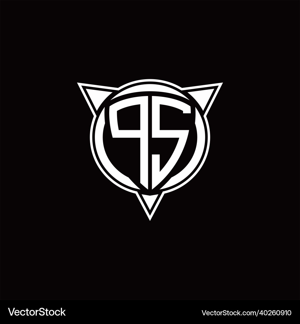 Ps logo monogram isolated with circle shape Vector Image