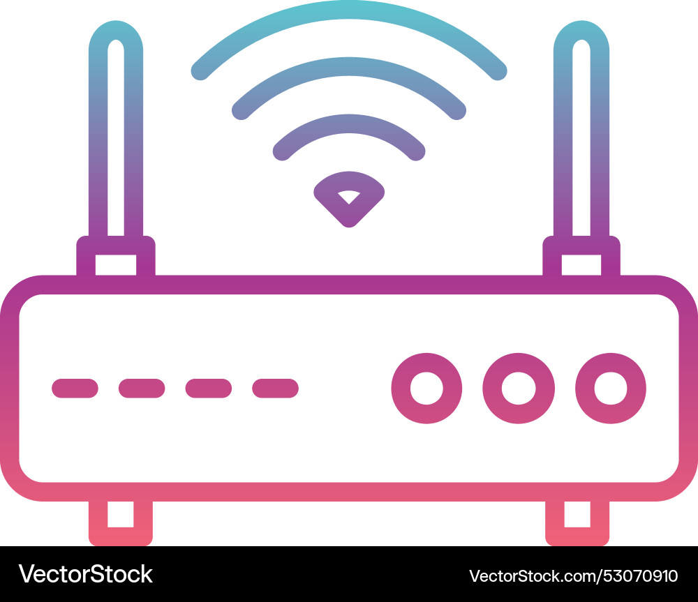Router line gradient design Vector Image