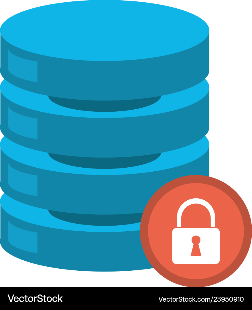 Secure Database Protection vector image