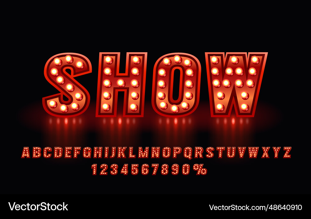 Show font set collection letters and numbers Show font set collection letters and numbers vector image
