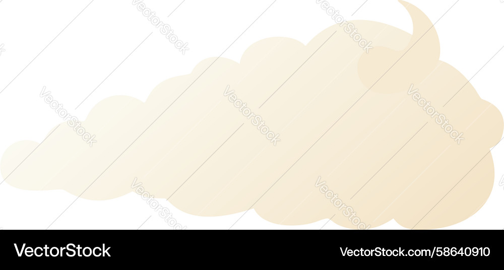 Soft serene cloud shape minimalist design element Vector Image