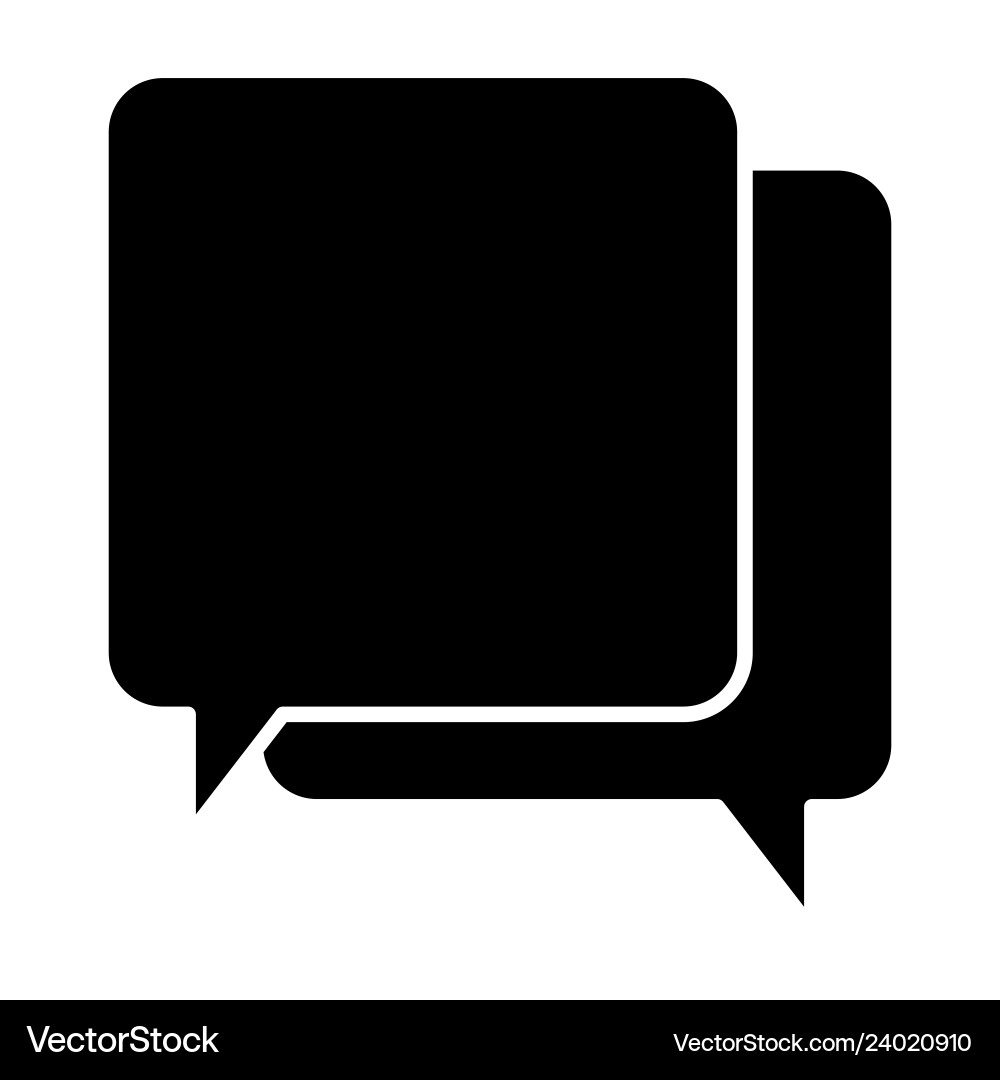 Speech bubbles solid icon message Vector Image