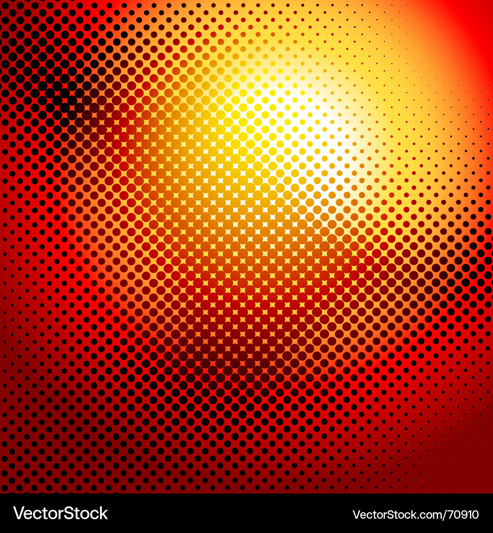 Sunrise Halftone Pattern Vector Image