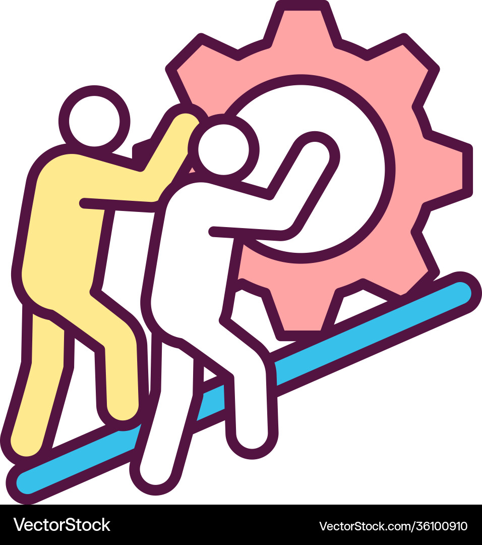 Team player rgb color icon Team player rgb color icon vector image