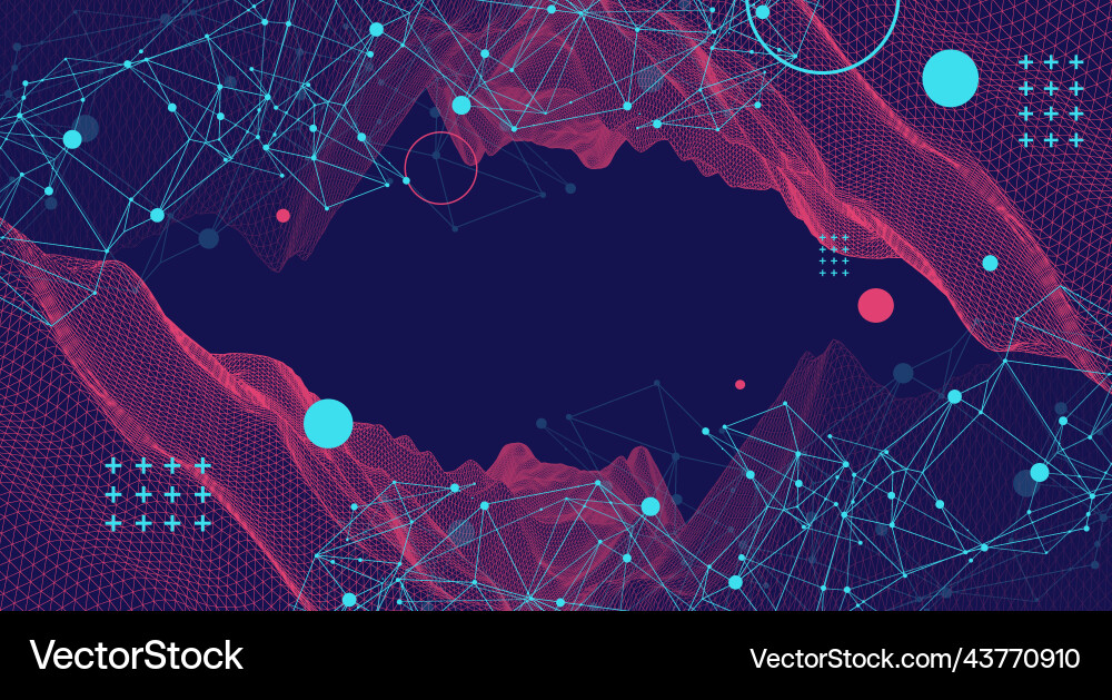 Template for science and technology presentation vector image