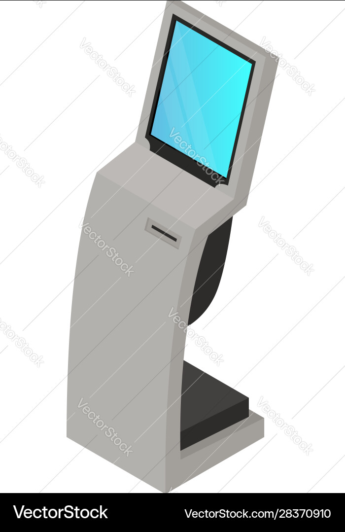 Terminal kiosk icon isometric style Vector Image