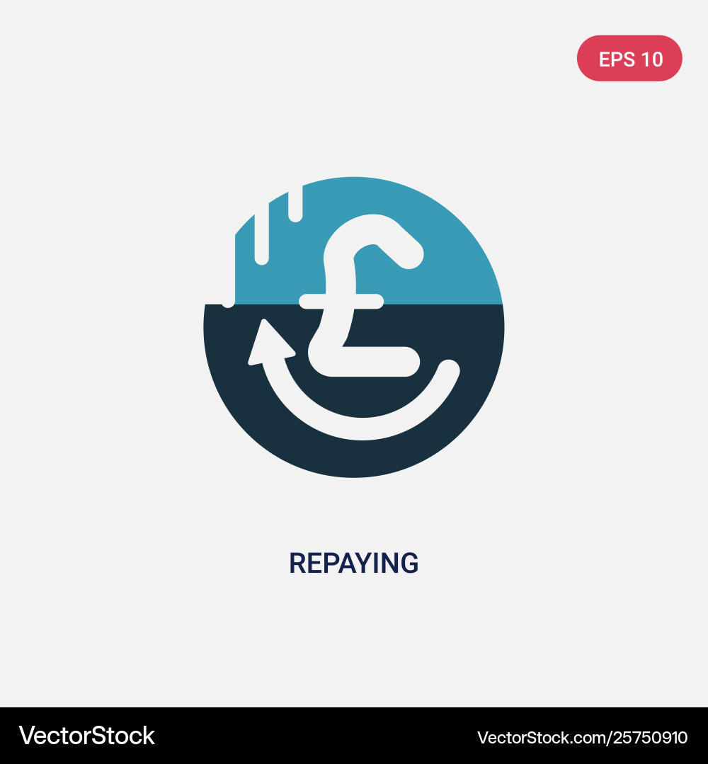 Two color repaying icon from user interface Vector Image