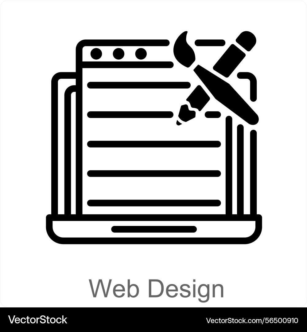 Web design icon concept vector image