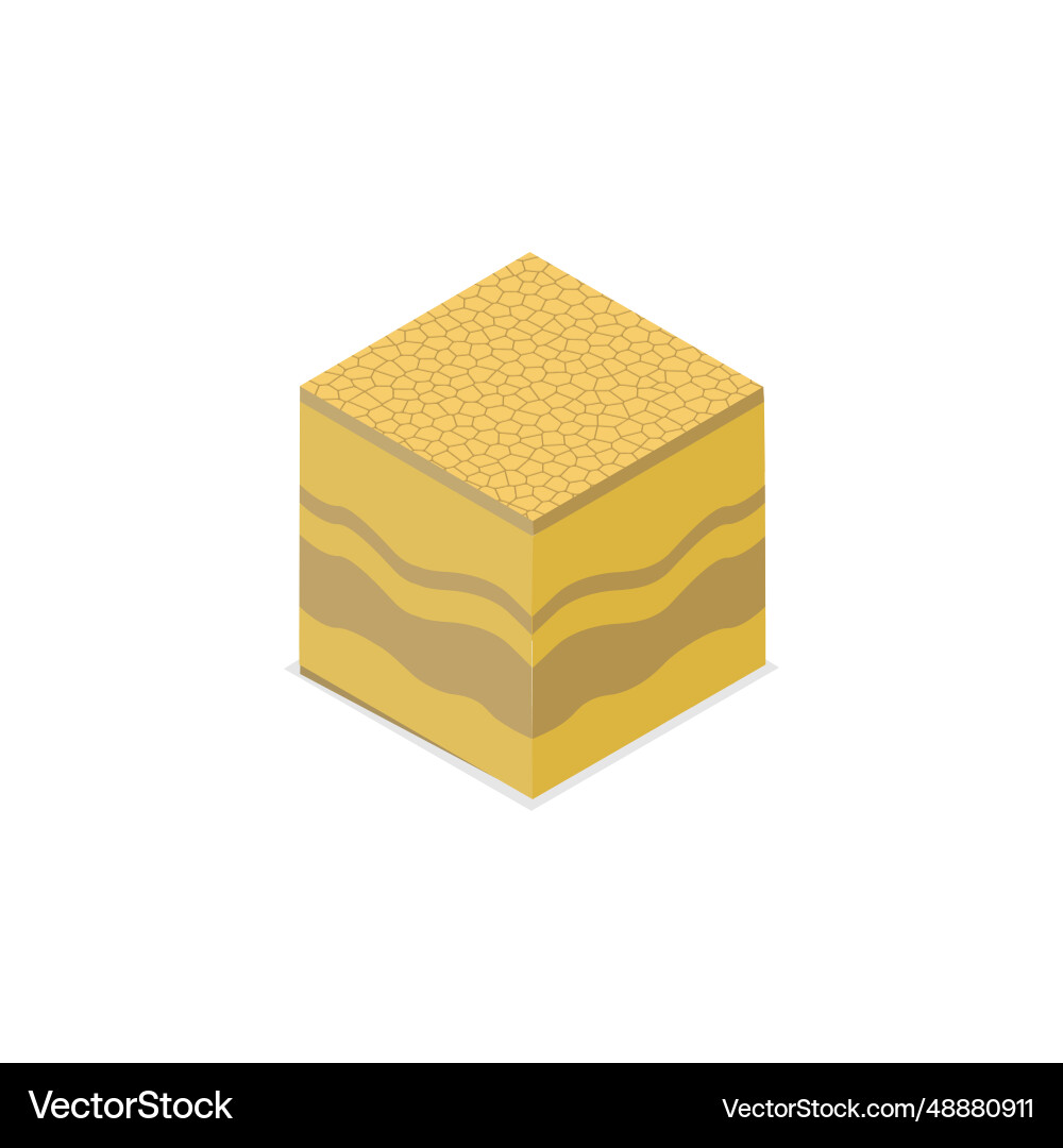 3d isometric flat set of different soil 3d isometric flat set of different soil vector image