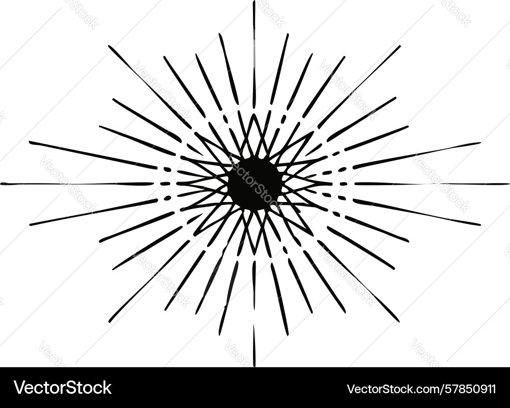 Abstract concentric burst design dynamic radial Vector Image