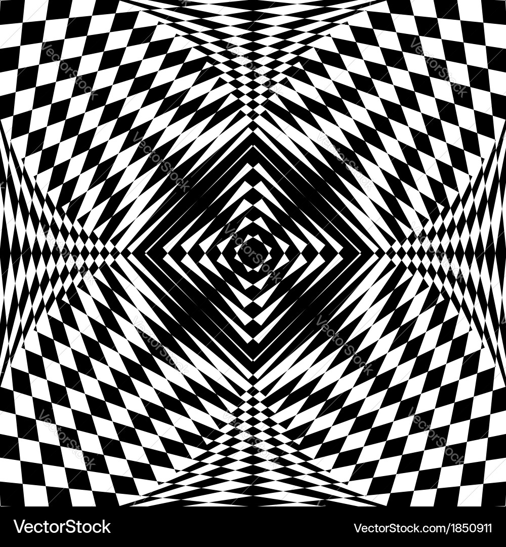 Abstract fancy pattern in op art design vector image