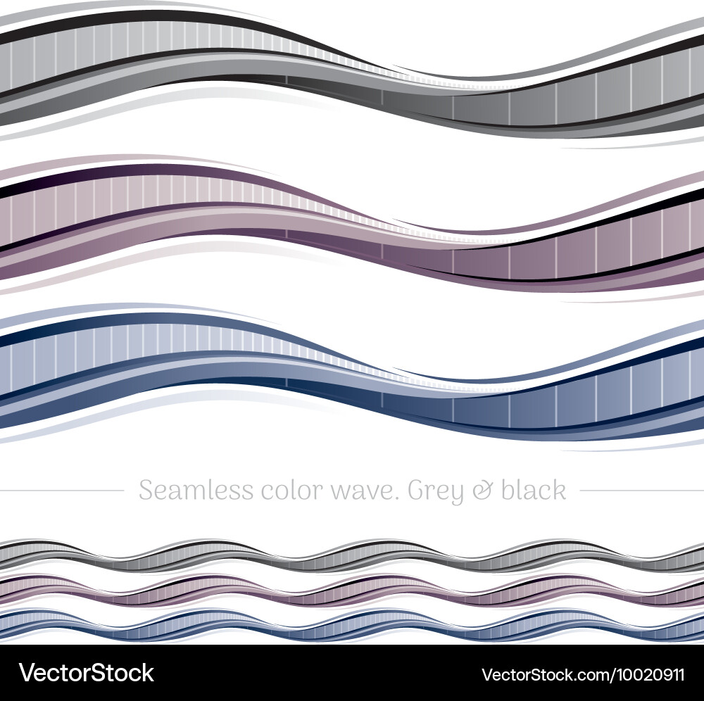 Abstract seamless wave pattern on white background Vector Image