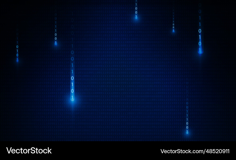 Abstrakt einen Strom von binären Codenummern Abstrakt einen Strom von binären Codenummern vektorbild