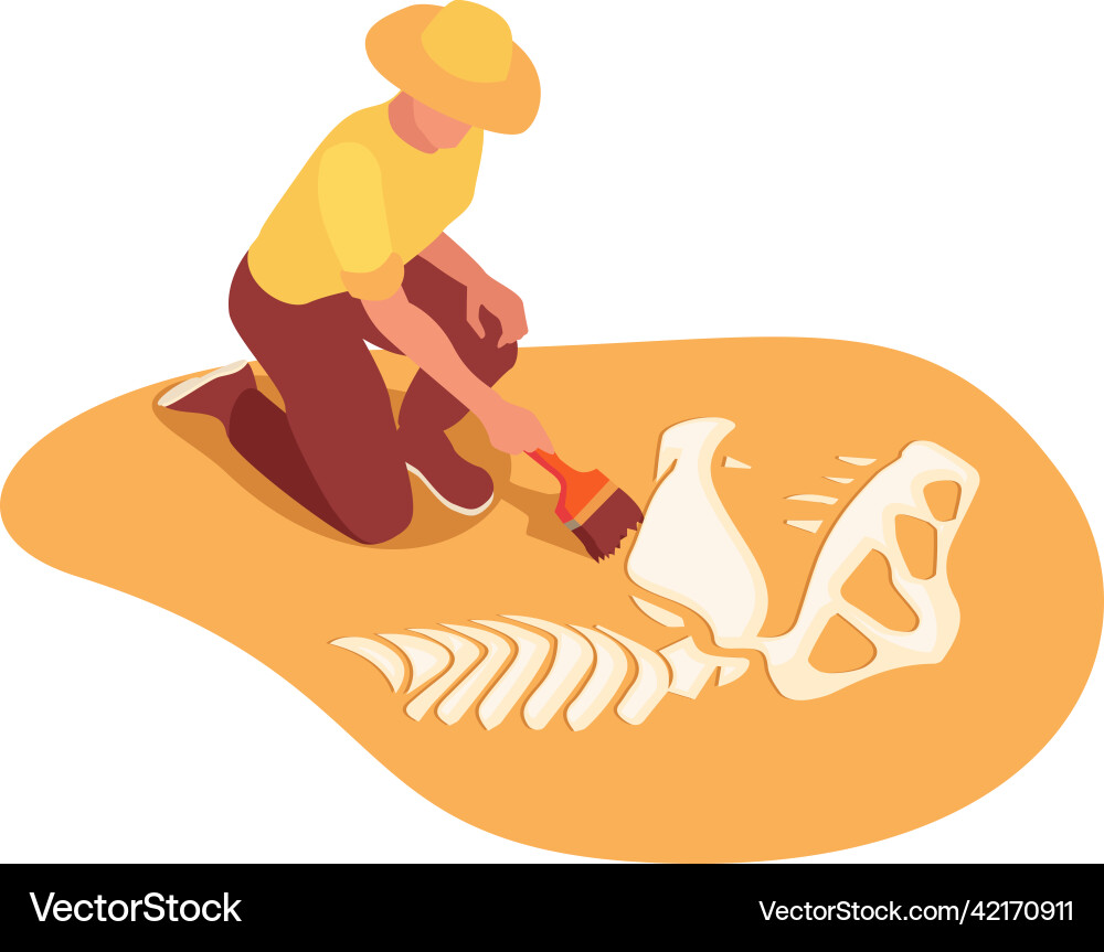 Archeology isometric icon Archeology isometric icon Vector Image