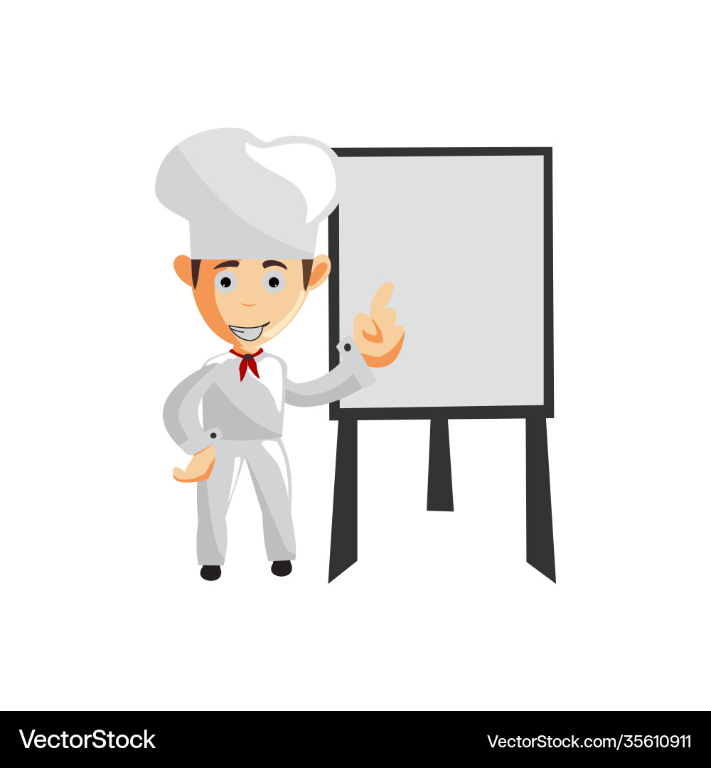 Chef man character creation template pose blank Chef man character creation template pose blank vector image