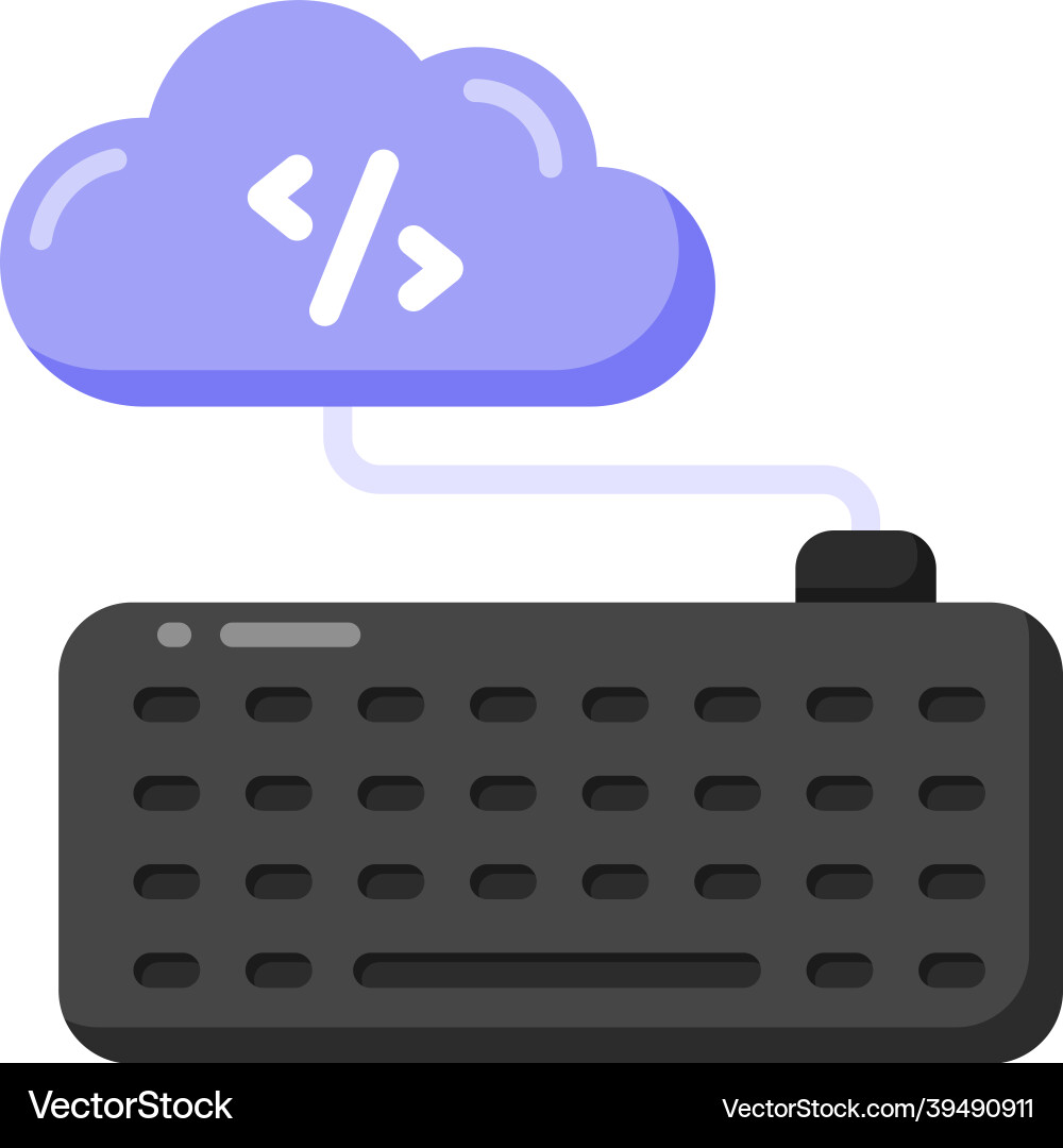 Cloud programming vector image