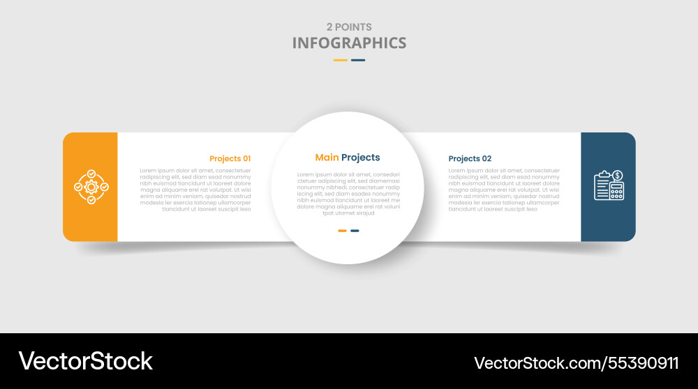 Comparison Chart Template - 2 Points vector image