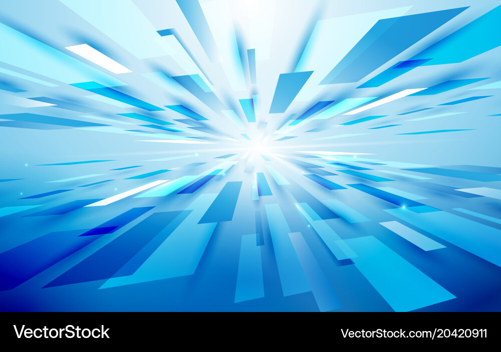 Dynamic Blue Rectangles – Tech Background Vector Image