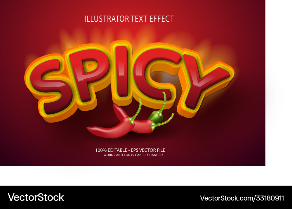 Editable text style effect typography template vector image