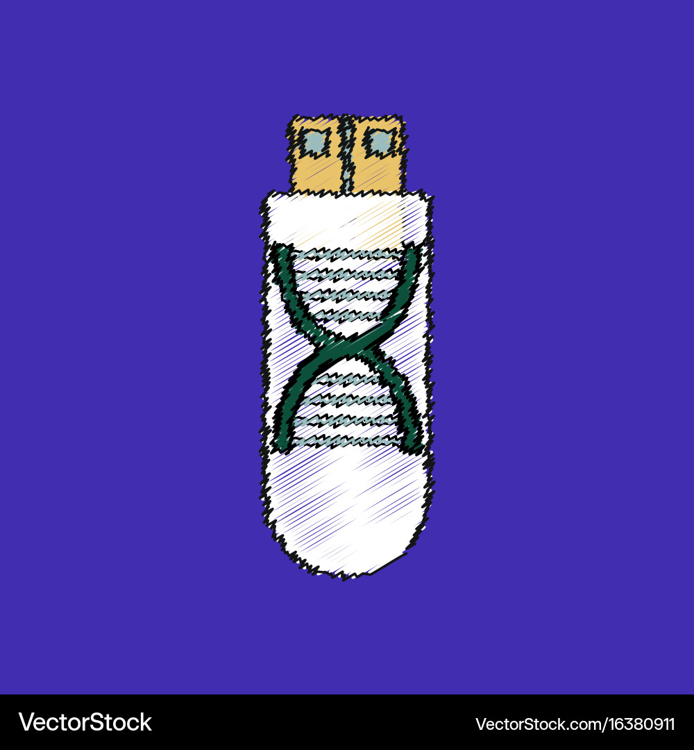 Flat shading style icon dna memory vector image