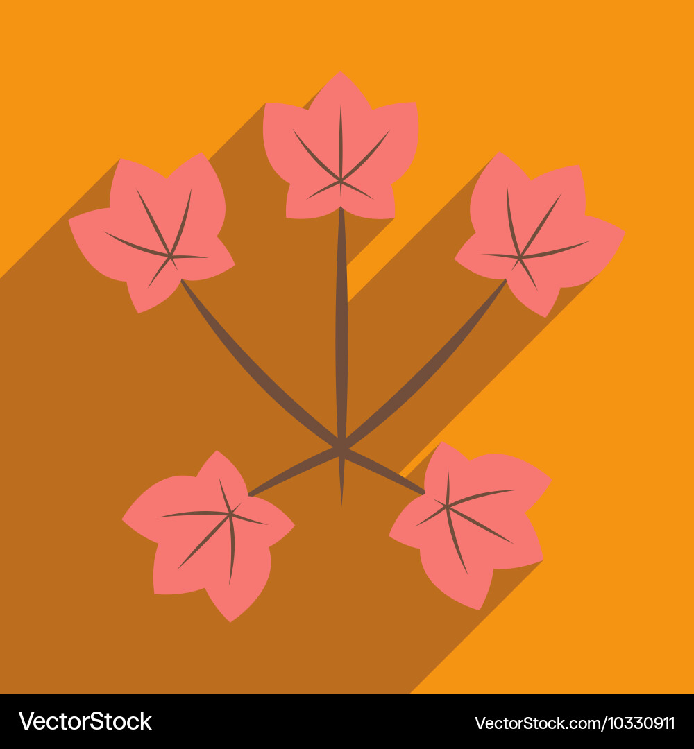 Flat with shadow icon and mobile application maple vector image