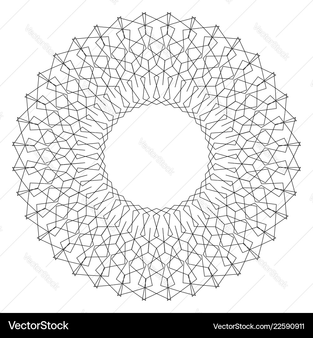 Geometric circular pattern abstract motif Geometric circular pattern abstract motif Vector Image
