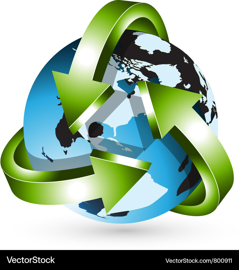 Globe with arrow vector image
