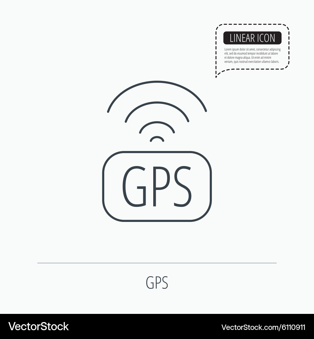 Gps navigation icon map positioning sign vector image