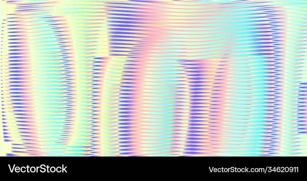 Iridescent abstract background with wavy lines Vector Image