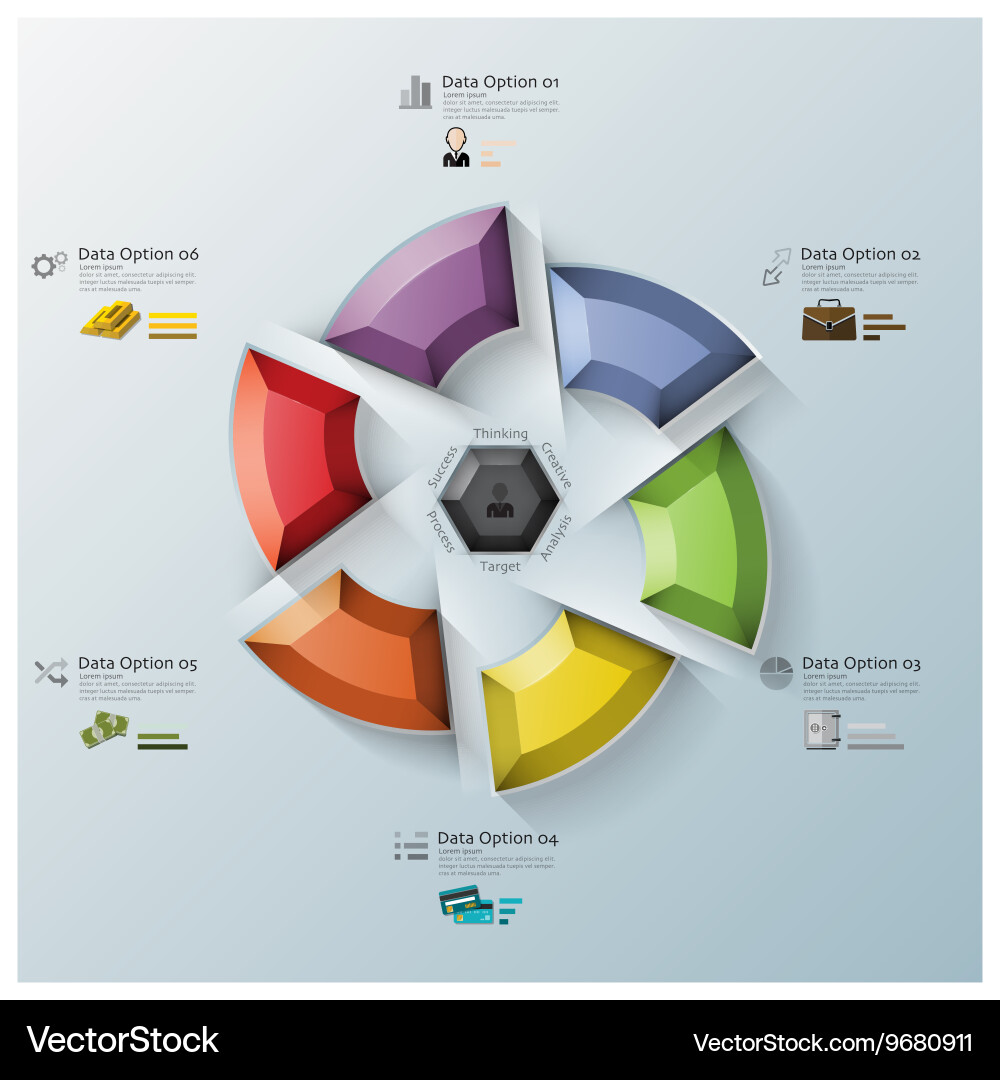 Modern rotate propeller three dimension polygon vector image