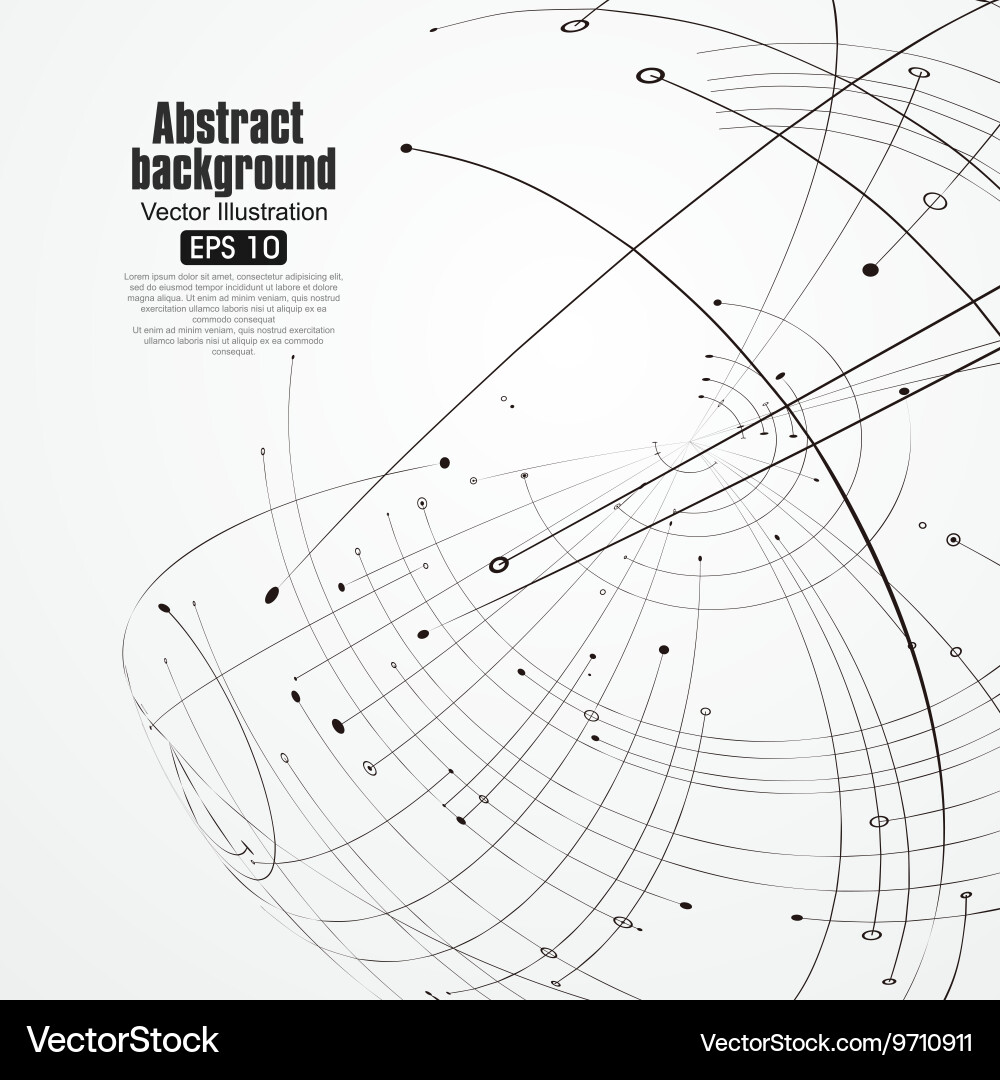 Point and curve constructed the sphere wireframe Vector Image