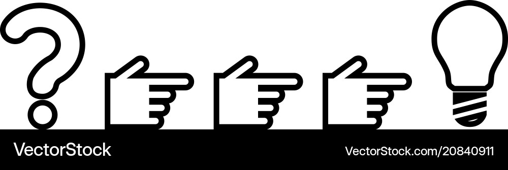 Problem solution concept icon black color flat Problem solution concept icon black color flat vector image